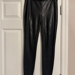 LOFT Black Faux Leather Pants